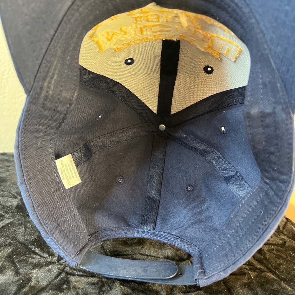 Property Of MCRD Baseball Cap 1957 San Diego Navy Blue Gold Stitching Snap Back - Picture 8 of 10